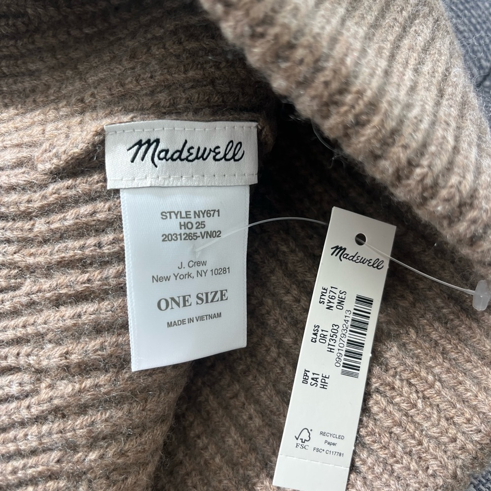 Madewell Cozy Brown Knit Beanie - Picture 2 of 2